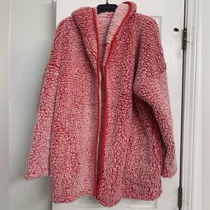 2for20  NWOT Red Sherpa Jacket Large